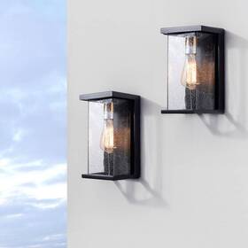 2534 Maxax 2534/2w Montpelier 11.2 Inch H Black Hardwired Outdoor Wall Lantern Sconces With To