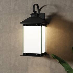 7023-1bk Maxax Montpelier 1-light Sand Grain Black Dusk To Dawn Led Traditional Rectangle