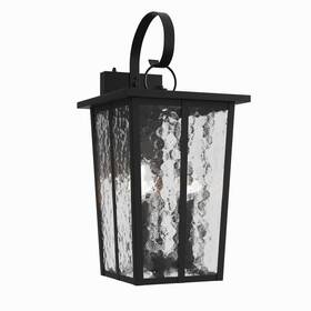 7025-3bk Maxax Outdoor Sconces 3-lights Dark Sky Rectangle Glass Lantern Metal Black 7025-3bk Maxax Outdoor Sconces 3-lights Dark Sky Rectangle Glass Lantern Metal Black