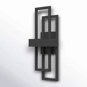 7031-2bk Maxax Montpelier 20.08 Inch Black Unique Geometric Design Waterproof Integrated Led