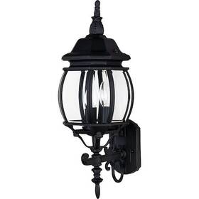 1033bk Maxim Crown Hill 3-light 8 Inch Wide Black Outdoor Wall Sconce