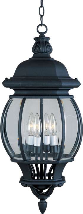 1039bk Maxim Crown Hill Early American Style Clear Glass Outdoor Pendant Hang