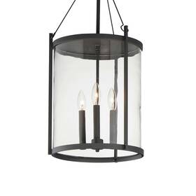 30069clbk Maxim 30069 Belfry 3 Light 13 Inch W Semi-flush Outdoor Ceiling - Black