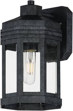 30221clbkp Maxim 30221cl Wright 13 Inch Tall 1 Light Outdoor Wall Sconce - Black
