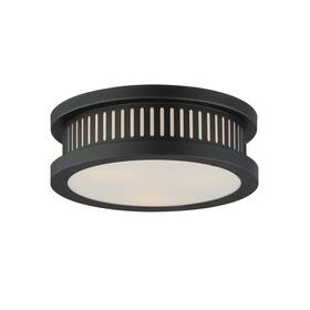 30599wtbk Maxim 30599 Oxford 3 Light 12 Inch W Flush Mount Drum Outdoor - Black