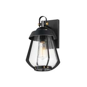 30622cdbkab Maxim 30622 Mariner 15 Inch Tall Wall Sconce - Black