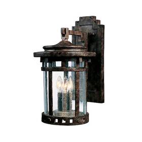 40034cdse Maxim Santa Barbara Vx 3-light 9 Inch Wide Sienna Outdoor Wall Sconce