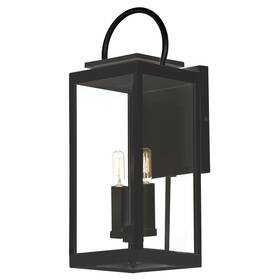 40316clbk Maxim 40316cl Nassau Vivex 2 Light 21 Inch Tall Outdoor Wall Sconce - Black