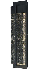 56194bgbk Maxim 56194 Cascade 21inch Led Bubble Glass Wall Sconce Black