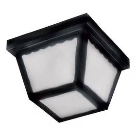 6204ftbk Maxim Outdoor Essentials 2-light 9.5 Inch Wide Black Flush Mount