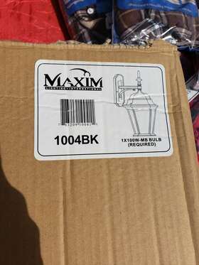 1004bk Maxim Lighting Westlake Cast Aluminum Light Outdoor Wall Sconce Black Nib