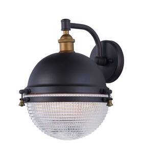 10186oiab Maxim Lighting Portside Outdoor Wall Light In Oil Rubbed Bronze And Antique Brass