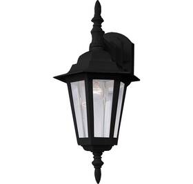 3002clbk Maxim Lighting Builder Cast 14.75 Inch Outdoor Clear Wall Mount In Black