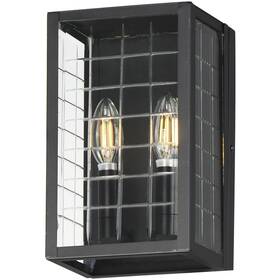30691clbk Maxim Lighting Magnus 2 Light 10.5 Inch Black Outdoor Wall Mount