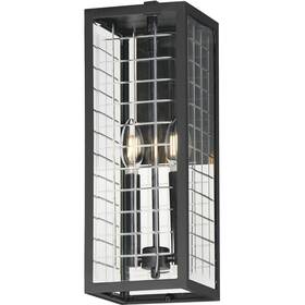 30693clbk Maxim Lighting Magnus 2 Light 17 Inch Black Outdoor Wall Mount