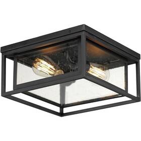 40661cdbk Maxim Lighting Cabana Vx 2 Light 12 Inch Black Outdoor Flush Mount