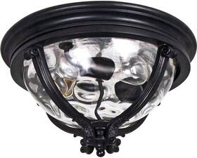 Maxim Lighting 41420wgbk Camden Vx 3-light 8.5 Inch Outdoor Ceiling Mount In Black