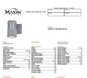 6112al Maxim Lighting Lot Of 2 - Lightray 1-light Outdoor Wall Sconce Brushed Aluminum 6112al Maxim Lighting Lot Of 2 - Lightray 1-light Outdoor Wall Sconce Brushed Aluminum
