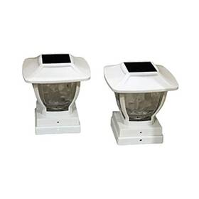 41981 Maxsa Solar Wave Style Post Cap And Deck Railing Led Lights With Glass