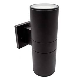 Mel-26100w Maxxima Black Led Outdoor Wall Cylinder Light With Up And Down Sconce