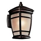 49271rz Mcadams 14in 1lt Lantern Bronze Kichler Exterior Lighting Rubbed Wall