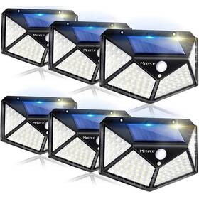 Merece Light 424523304575 Vinhmor Solar Lights Outdoor 6 Pack 100led/3 Modes 270 Lighting Angle Motio