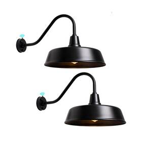 Metojia 732258421312 Outdoor Gooseneck Barn Light - 24 Inch Farm Style Black Large Lighting Exteri