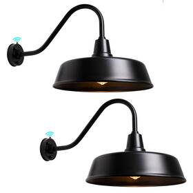 Metojia 747165429788 Outdoor Gooseneck Barn Light 18 Inch Farm Style Black Large Lighting Exterior Fi
