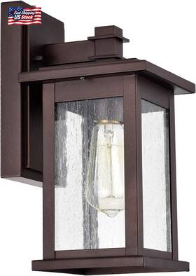 100w Micsiu 744110443493 12.25 Inch Dusk To Dawn Outdoor Wall Light Max Anti-rust Bronze Exterio