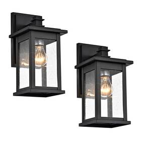 Micsiu 765629445372 2 Pack Outdoor Wall Sconce 12 Inch Black Exterior Light Fixtures With Micsiu 765629445372 2 Pack Outdoor Wall Sconce 12 Inch Black Exterior Light Fixtures With