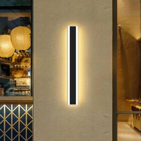 Gmmg80-ssg Mikeru 31.4 Inch Wall Light 3000k/4500k/6000k 3 Color Change Black Exterior Fixtures