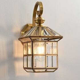 B0b688fsg5 Milaii Copper Brass Outdoor Wall Lights 13.4 Inch Exterior Lantern Light Fixture Waterproof