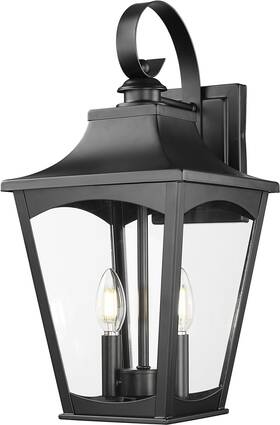 10921-pbk Millennium Lighting 10921 Curry 2 Light 19 Inch Tall Outdoor Wall - Black