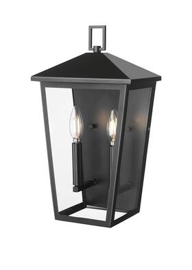 198002-pbk Millennium Lighting 198002 Munger 2 Light 17 Inch Tall Outdoor Wall - Black 198002-pbk Millennium Lighting 198002 Munger 2 Light 17 Inch Tall Outdoor Wall - Black