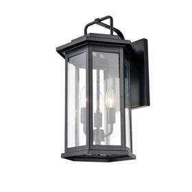 2685-pbk Millennium Lighting 3-light 18.25 Inch Powder Coat Black Outdoor Wall Sconce