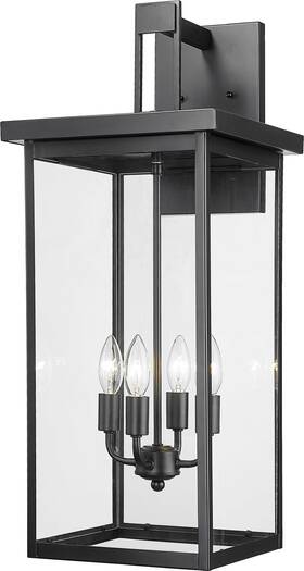42603-pbk Millennium Lighting 42603 Barkeley 4 Light 27 Inch Tall Outdoor Wall - Black 42603-pbk Millennium Lighting 42603 Barkeley 4 Light 27 Inch Tall Outdoor Wall - Black