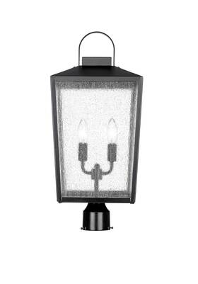42654-pbk Millennium Lighting Powder Coated Black Two Light Outdoor Post Lantern From The Devens Collection
