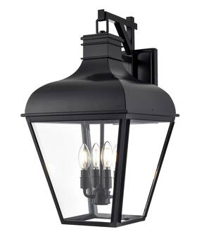 43104-mb Millennium Lighting 43104 Edenton 4 Light 25 Inch Tall Outdoor Wall - Black