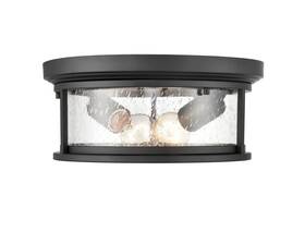 Mount-5.25 Millennium Lighting 4402-pbk - Bresley 2 Light Outdoor Flush Inches Tall And