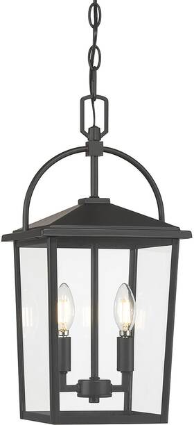 Millennium Lighting 66402-pbk 66402 Strathden 2 Light 9 Inch W Outdoor Taper - Black
