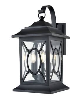 85103-pbk Millennium Lighting 85103 Allbert 3 Light 21 Inch Tall Outdoor Wall - Black
