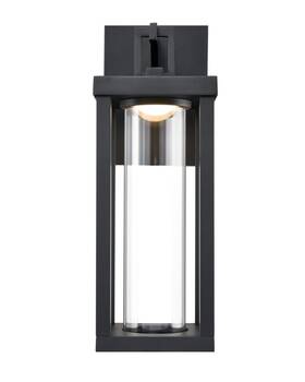 89101-pbk Millennium Lighting Powder Coated Black Led Outdoor Wall Sconce From The Dumont Collection