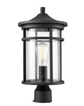 91331-tbk Millennium Lighting Ml Namath 1-light Outdoor Post Lantern In Textured Black