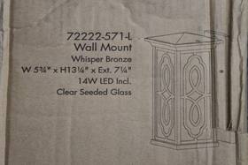 72222-571-l Minka-lavery Seneca Square Whisper Bronze Outdoor Integrated Led Wall Lantern