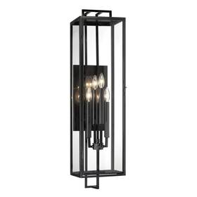 73332-66a Minka Lavery Knoll Road Black Outdoor Hardwired Wall Mount Sconce With No Bulbs