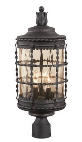 8885-39 Minka-lavery Mallorca 3-light Outdoor Post Light - Black Spanish Iron 8885-39 Minka-lavery Mallorca 3-light Outdoor Post Light - Black Spanish Iron