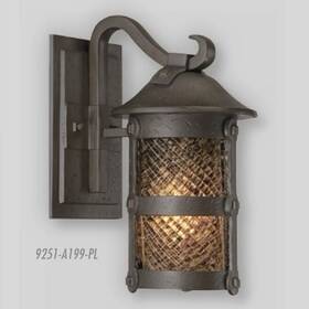 9251-199-pl Minka-lavery Great Outdoors Lander Heights 1 Light Wall Sconce Piastra Glass