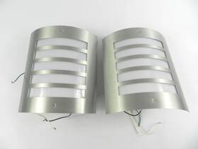Bt1016c Mirabella Or Hofstein Lot 2 6w Led Curved Stainless Steel Wall Light Rectangular Outdoor Indoor D212 Bt1016c Mirabella Or Hofstein Lot 2 6w Led Curved Stainless Steel Wall Light Rectangular Outdoor Indoor D212