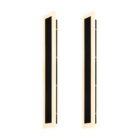 Bh013b Mirrea 24 Inch Outdoor Porch Wall Lights Matte Black Modern Led Sconce Waterproof