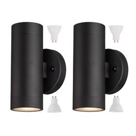 Wcb0075a3002b00 Mirrea 8 Inch Modern Outdoor Porch Wall Light With 5w Led Gu10 Replaceable Bulbs
